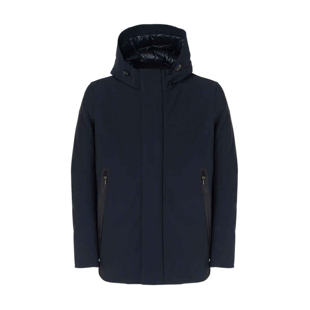 RRD Blauwe Surflex Parka met Ritssluiting en Drukknopen Blue Heren