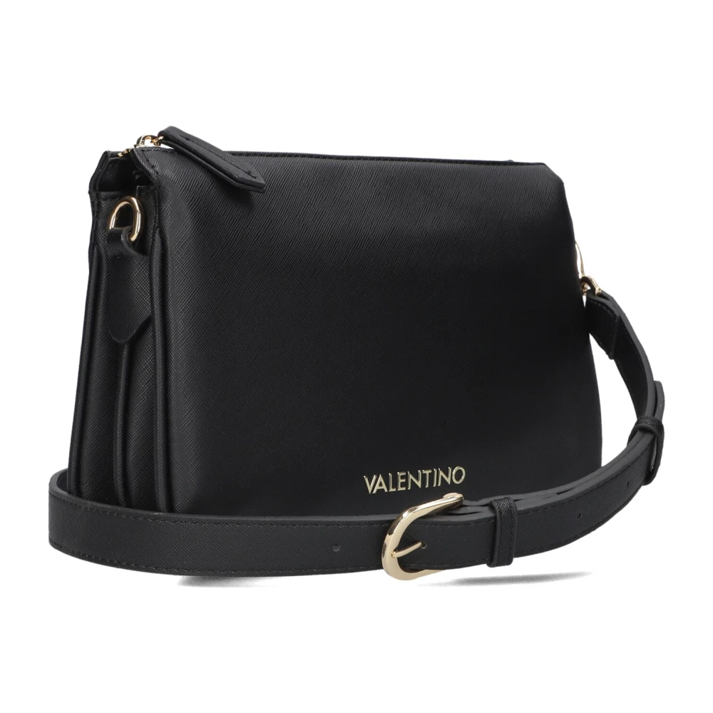 Valentino Elegante Zwarte Schoudertas Black Dames
