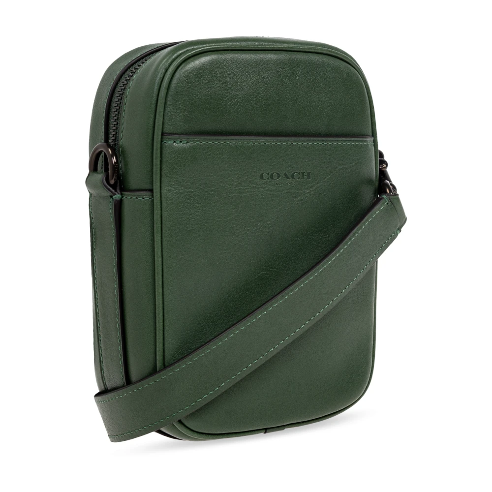 Coach Leren schoudertas Green Heren