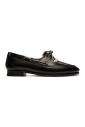 black-leather-lace-up-flat-shoes