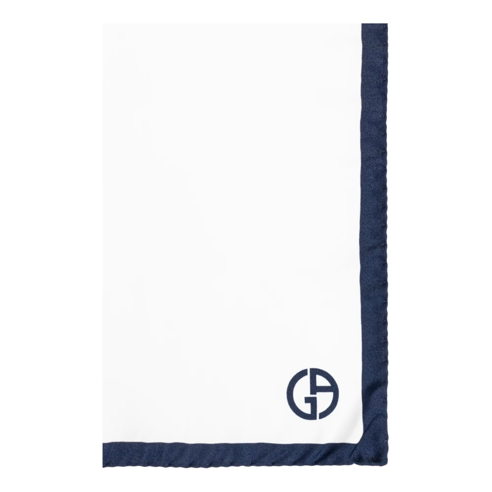 Giorgio Armani Zijden pochet White Heren