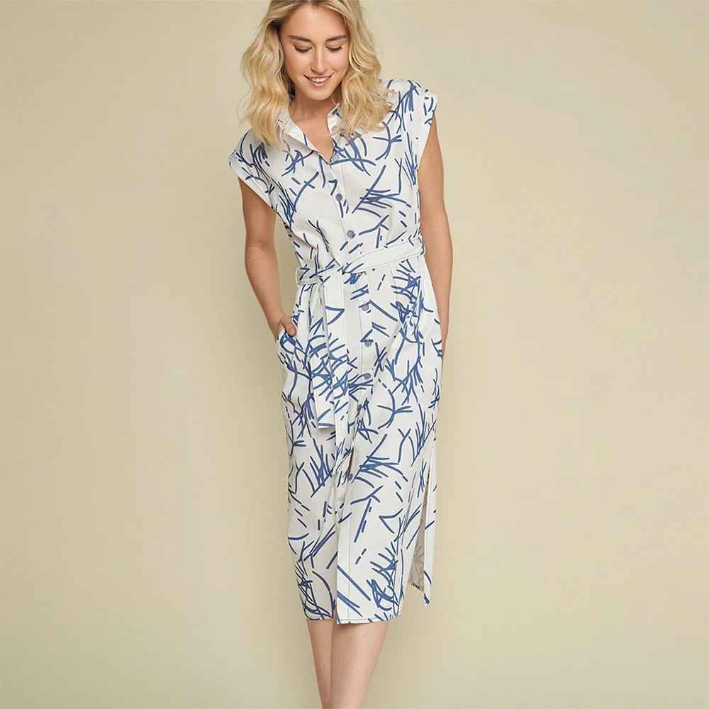 Marie Méro Bloemenprint Katoenen Zomerjurk Multicolor Dames