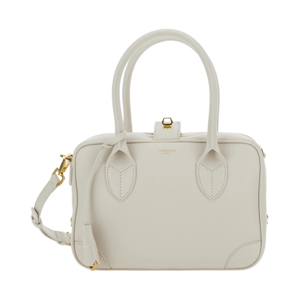Golden Goose Witte Handtas met Gelamineerd Logo White Dames