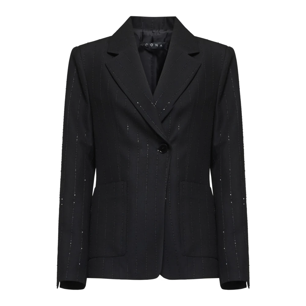 Kaos Icona Zwarte Jassen Black Dames