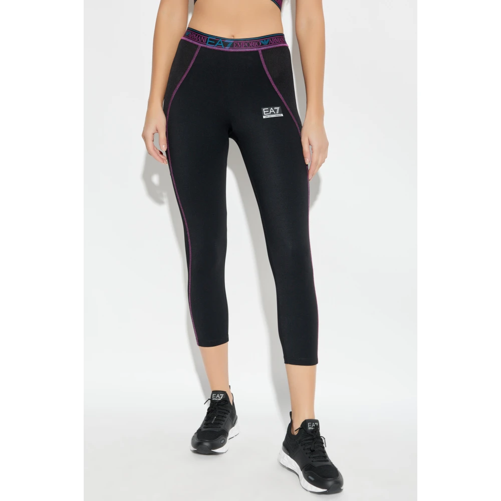 Emporio Armani EA7 Trainingslegging met logo Black Dames