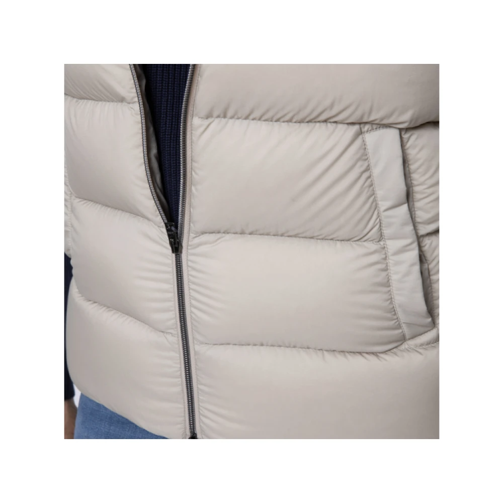 Herno Mouwloze gewatteerde hooded jas Brown Heren
