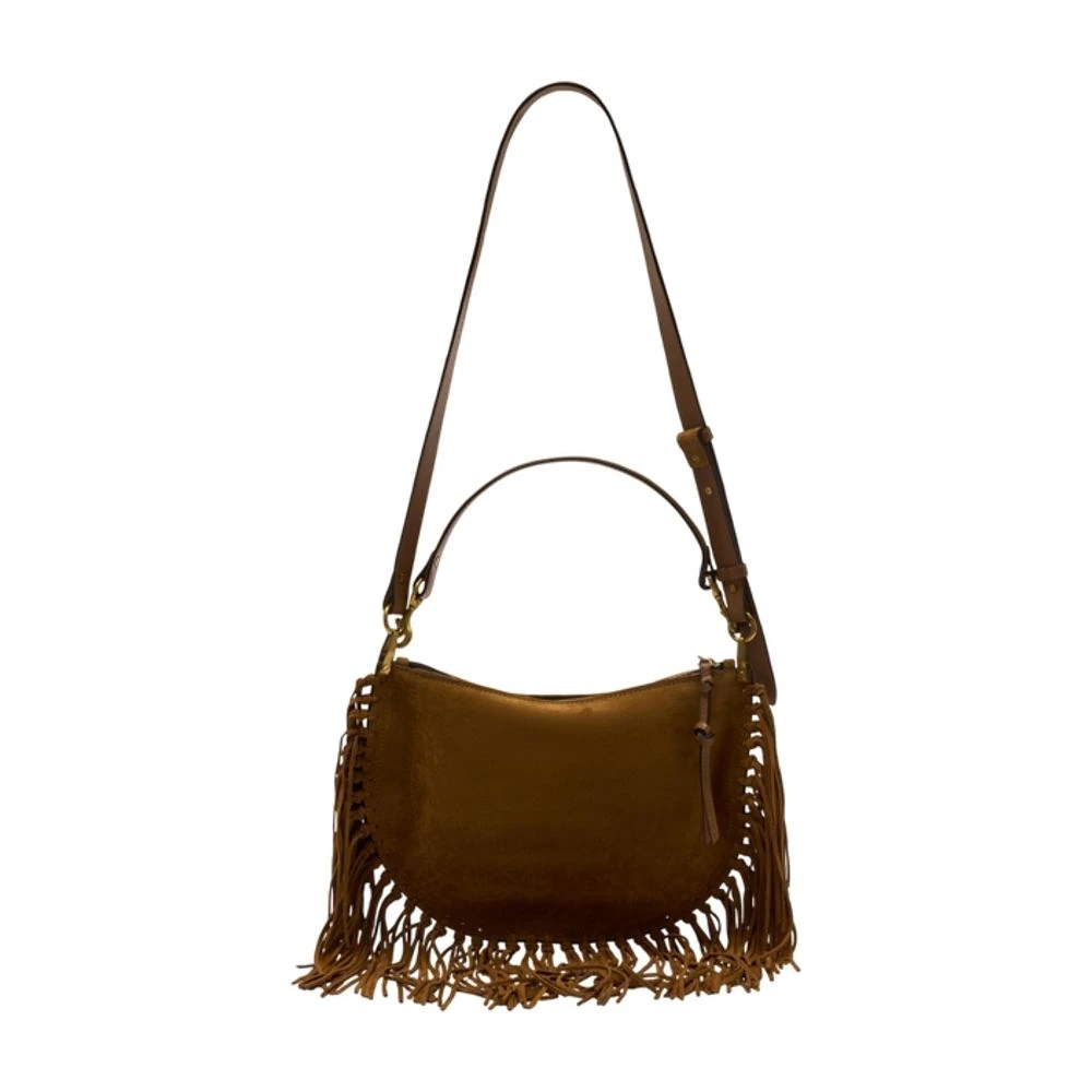 Isabel Marant Brown Handbags, Female, One Size, Oskan Soft Zip Shoulder Bag