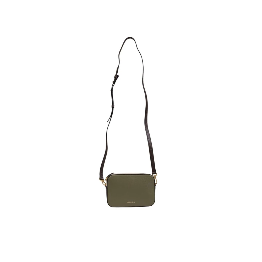 Coccinelle Groene leren handtas met premium afwerking Green Dames