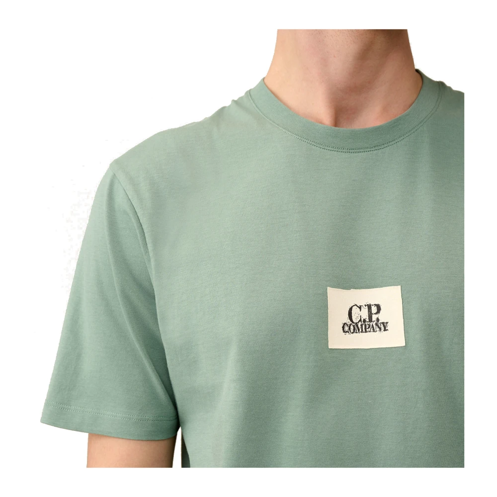 C.P. Company Groene T-shirt met bedrukt logo Green Heren