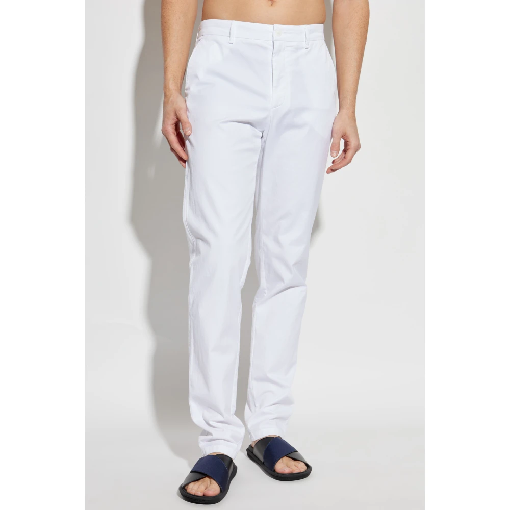 Giorgio Armani Broek met licht toelopende pijpen White Heren