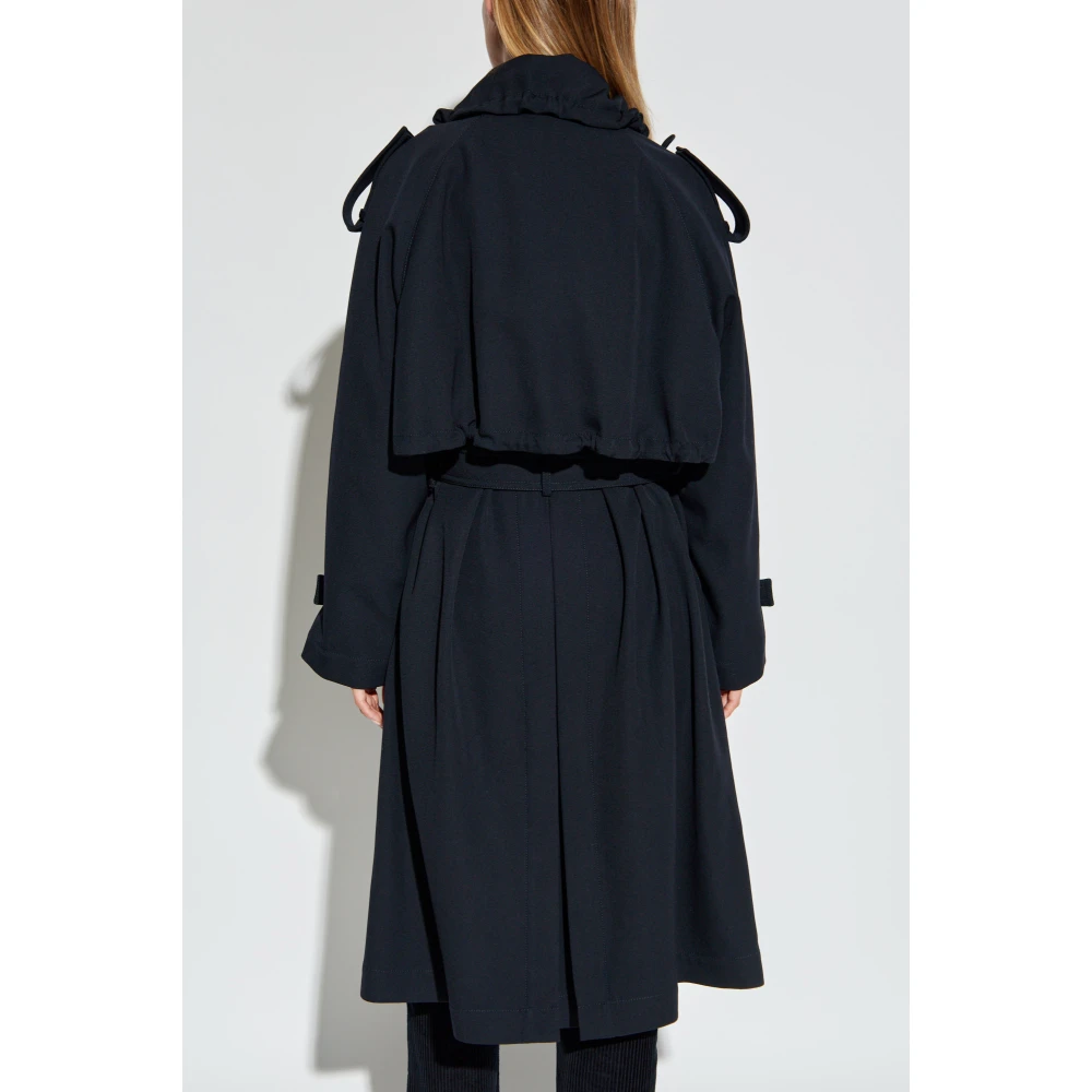 Bottega Veneta Dubbelrijige trenchcoat Blue Dames
