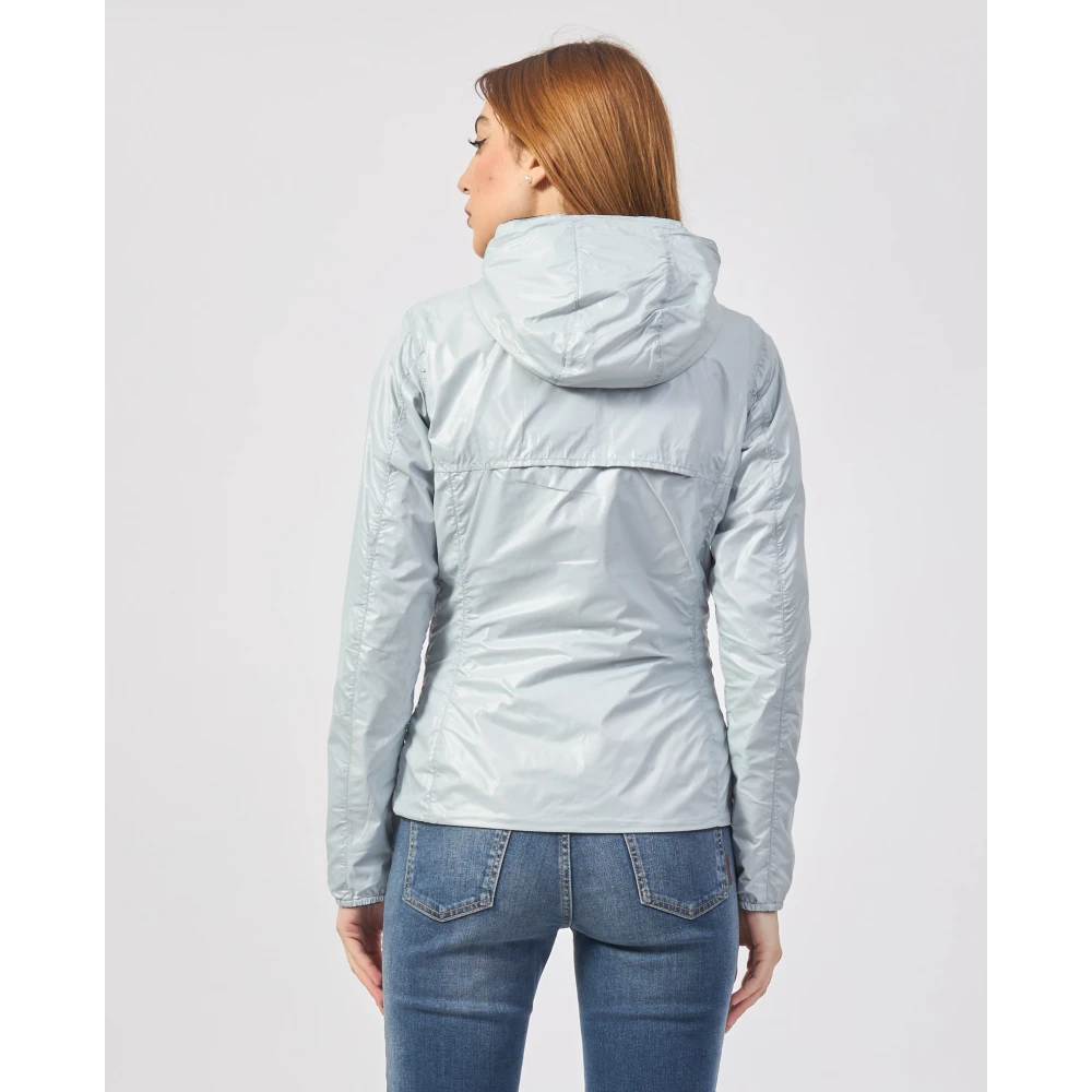 K-way Blauwe Omkeerbare Slim Fit Jas Lily Blue Dames