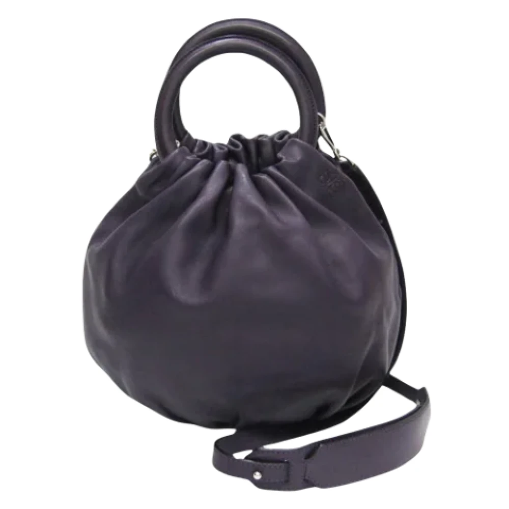Loewe Pre-owned Leather shoulder-bags Purple Dames
