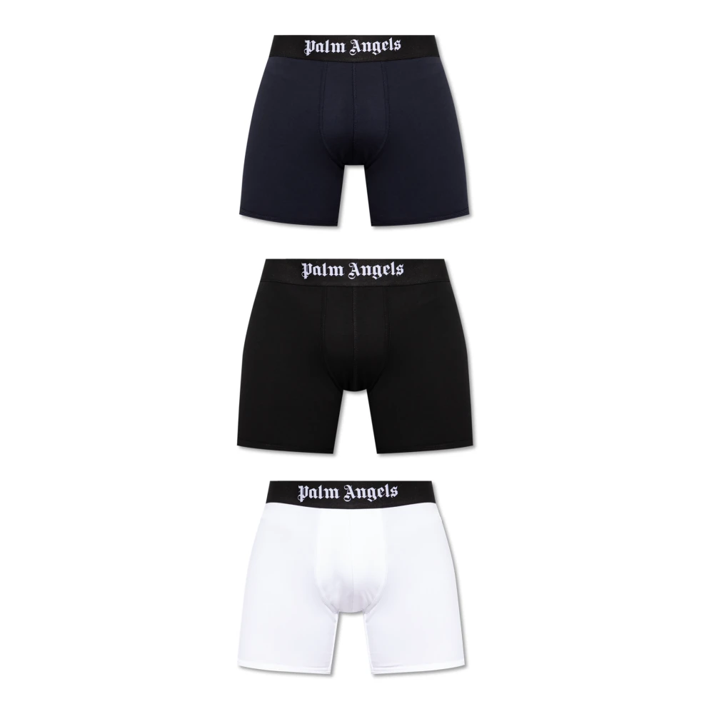 Palm Angels Driepak boxers met logo Multicolor Heren