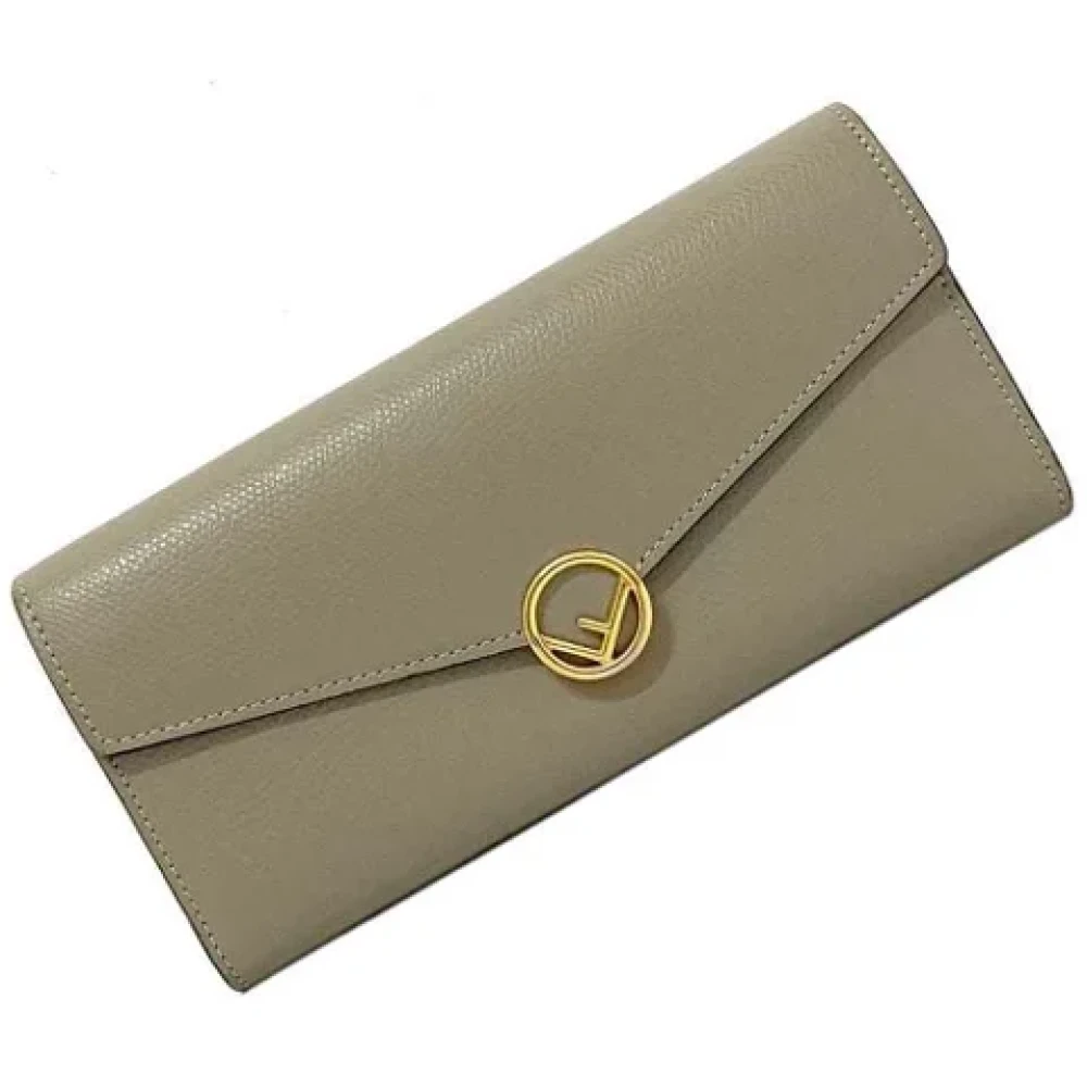 Fendi Vintage Pre-owned Leather wallets Green Dames