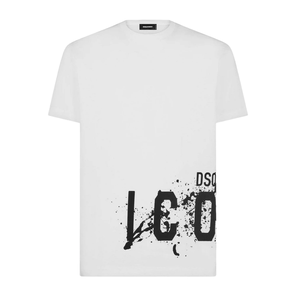 Dsquared2 Icon Splash Logo Cool Fit T-Shirt White Heren