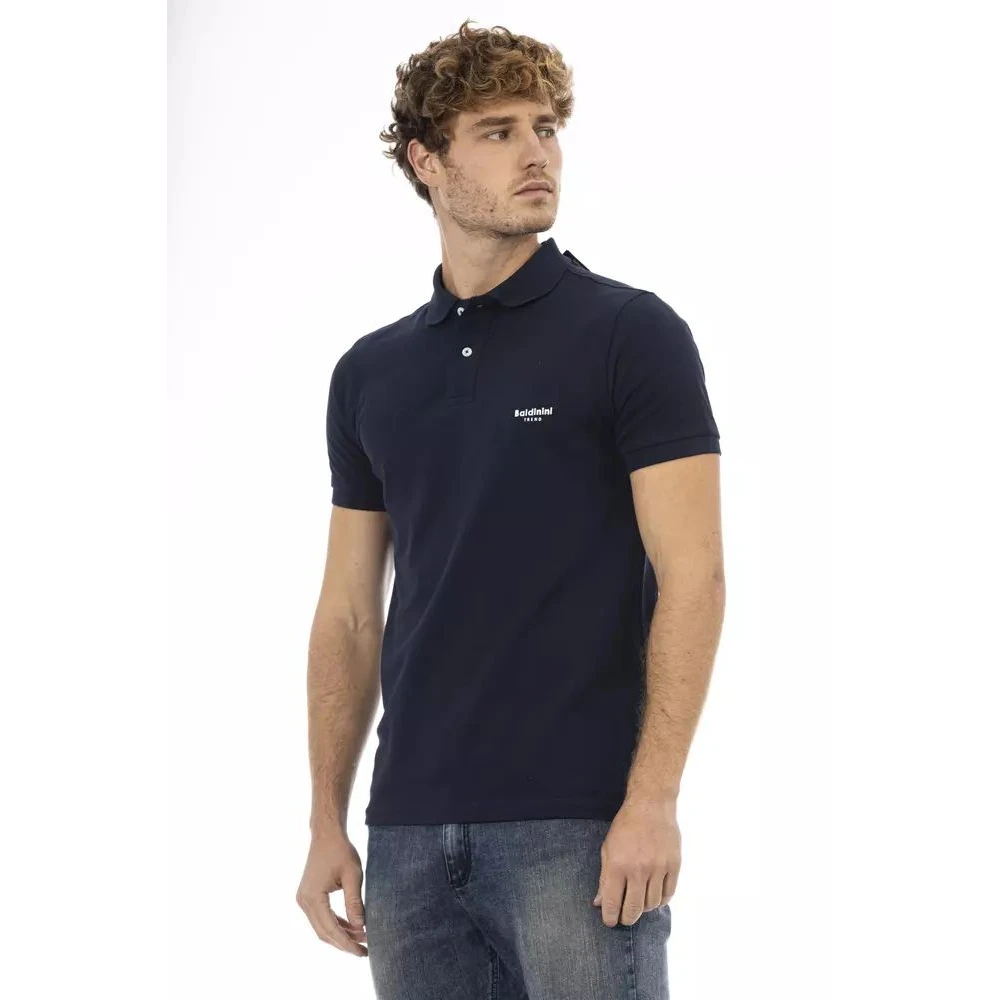 Baldinini Geborduurde katoenen polo shirt Blue Heren
