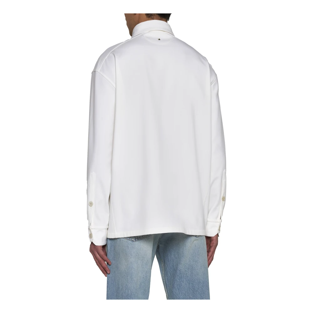 Valentino Elegant Ivory Coats Beige Heren