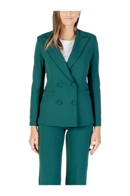 green-v-neck-blazer-with-button-fastening