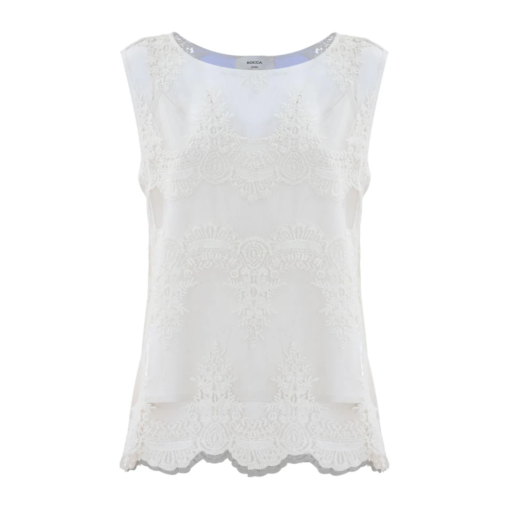 Kocca Korte Mouw Blouse White Dames
