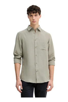 Fluid Slub Casual Shirt