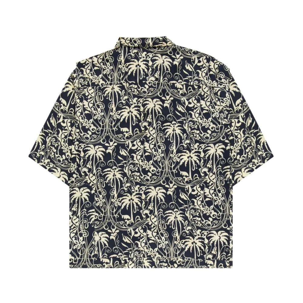 Laneus Uomo Multicolor Camicia In Viscosa A Maniche Corte