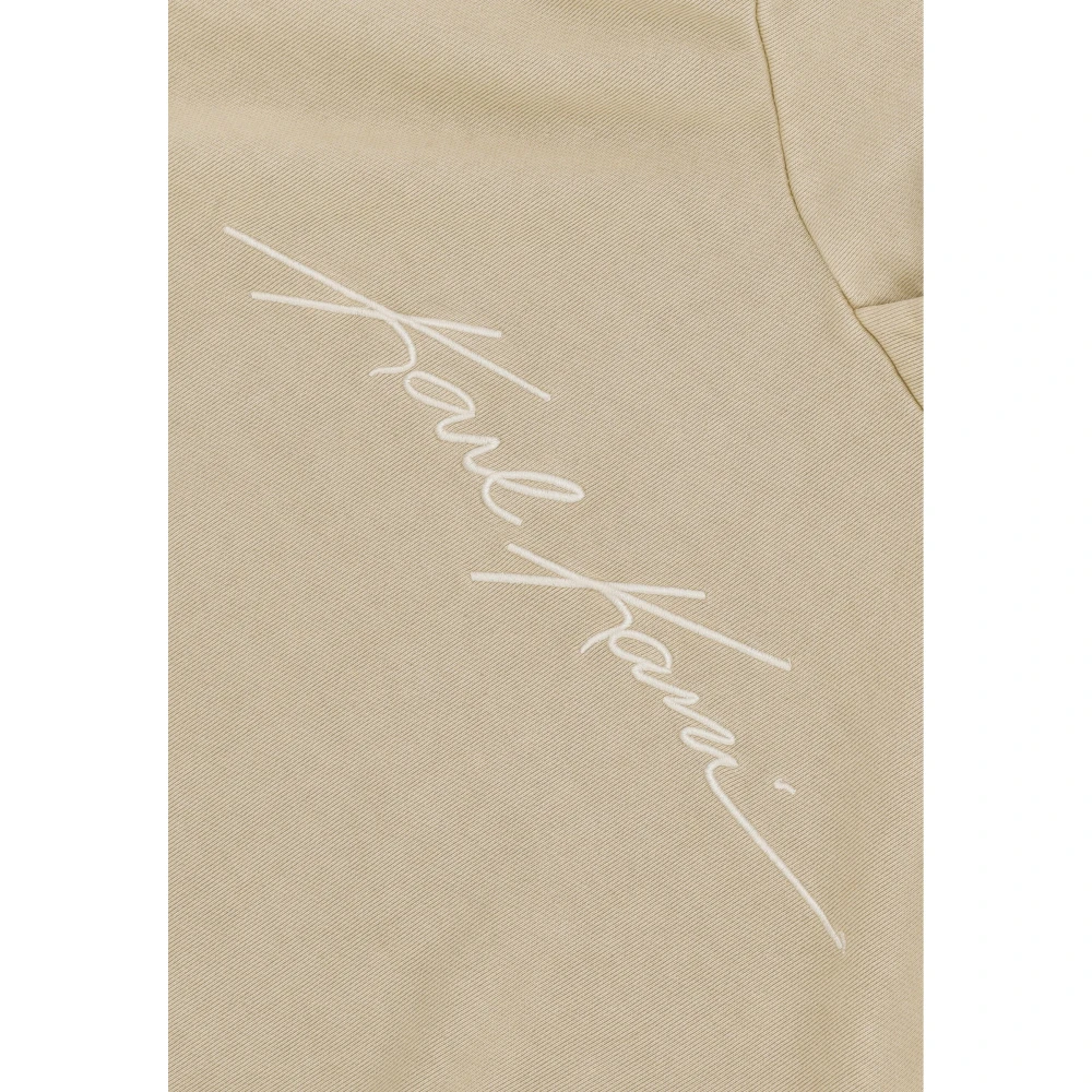 Karl Kani Autograph Heavy Hoodie met Voorzak Beige Heren