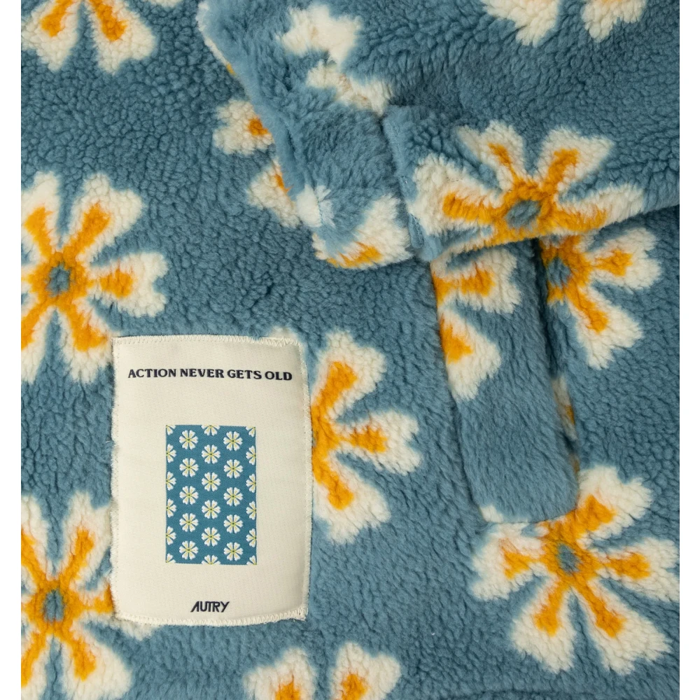Autry Bloemen Polar Stijl Jas Blue Heren