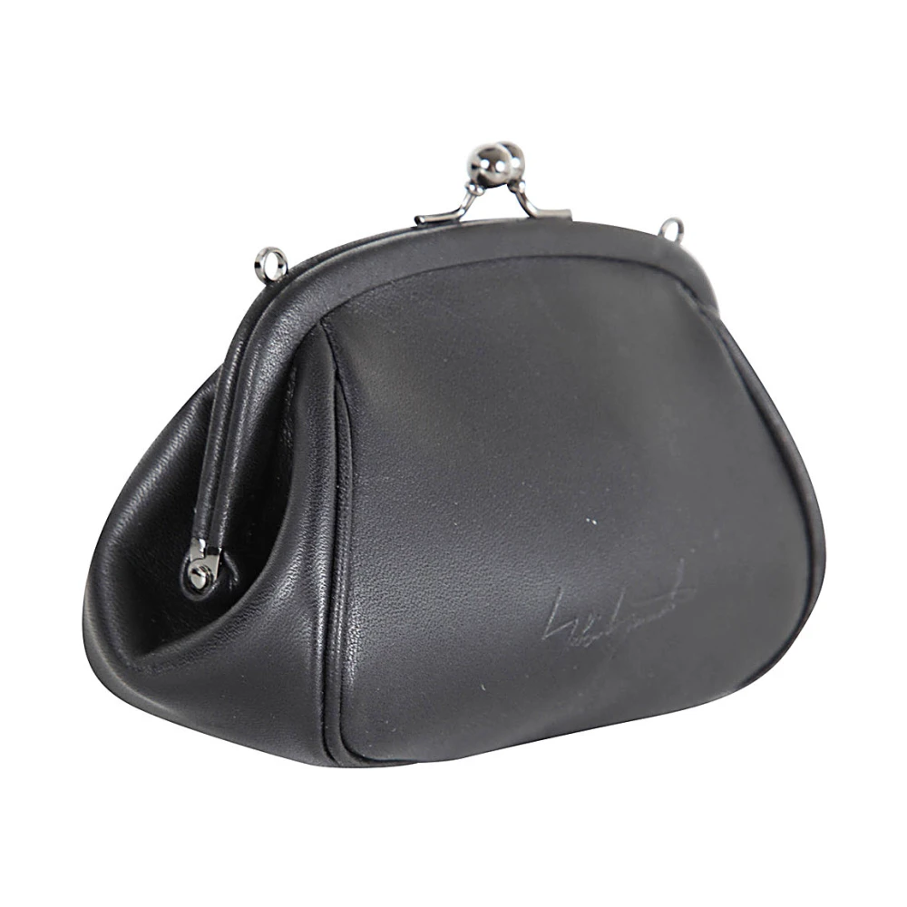 Yohji Yamamoto Stijlvolle Clasp Pouch Black Dames