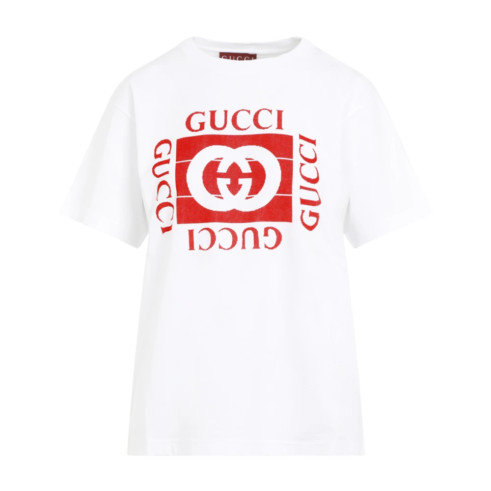 Gucci Witte T-shirt voor vrouwen White Dames