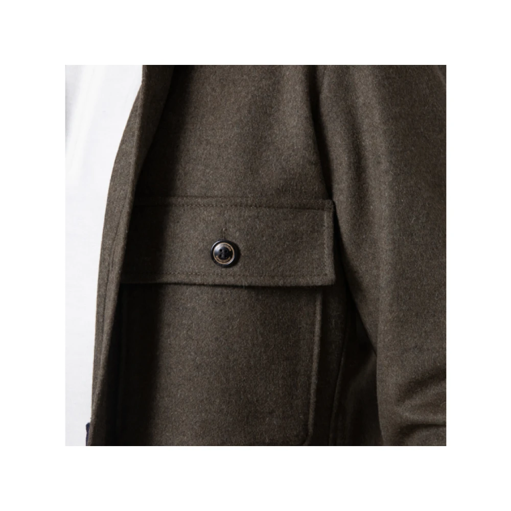Jacob Cohën Khaki Flanellen Overhemdjas Gray Heren