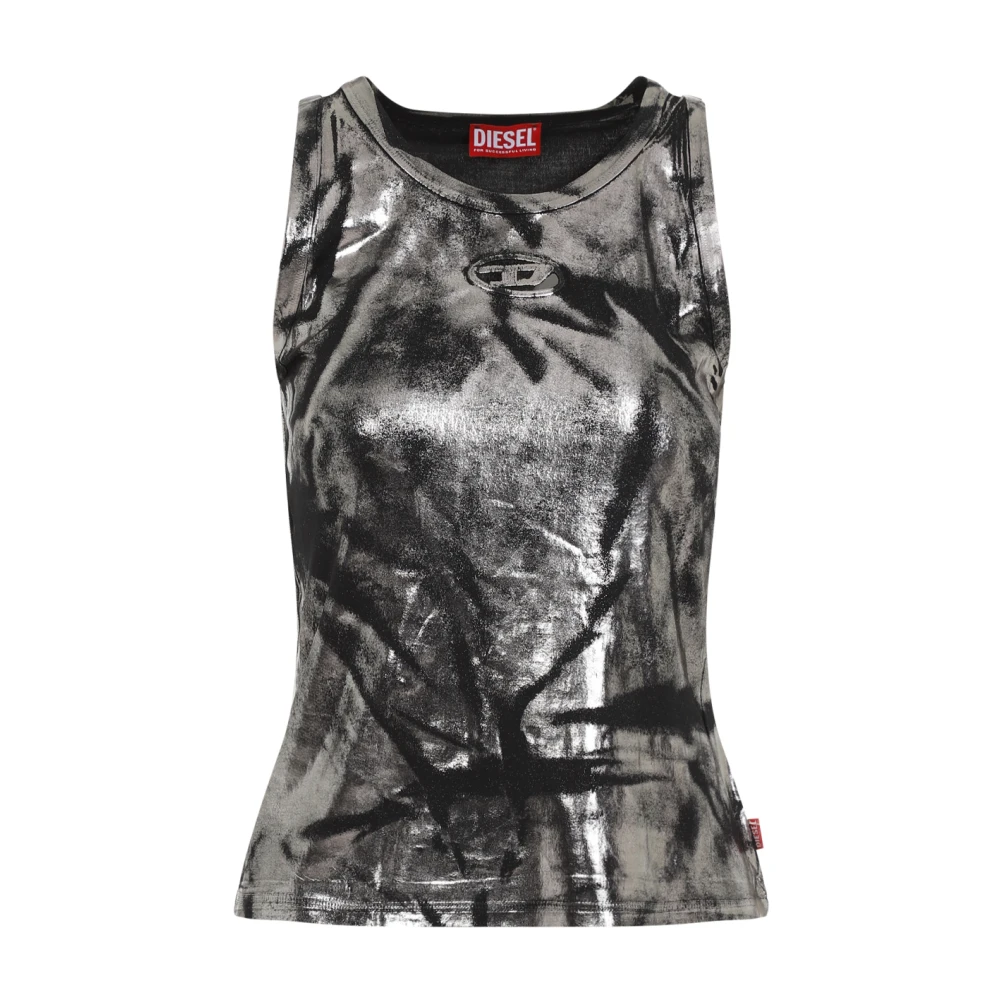 Diesel Chique Zwarte Top Aw24 Black Dames