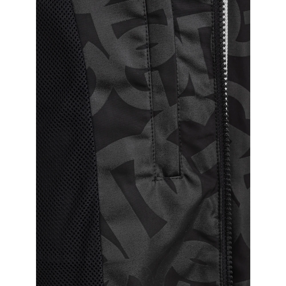 Dolce & Gabbana Oversized Winddichte Jas met Logo Black Heren