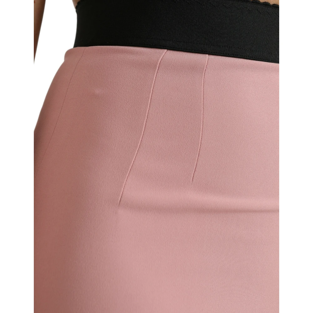 Dolce & Gabbana Roze Hoge Taille Pencil Rok Pink Dames