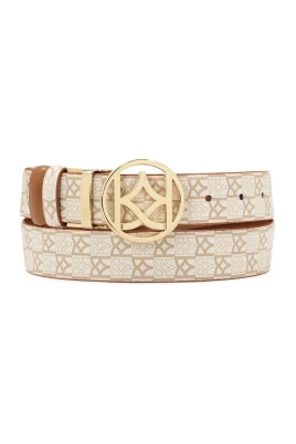 Beige och brun dubbelriktat bä med monogram