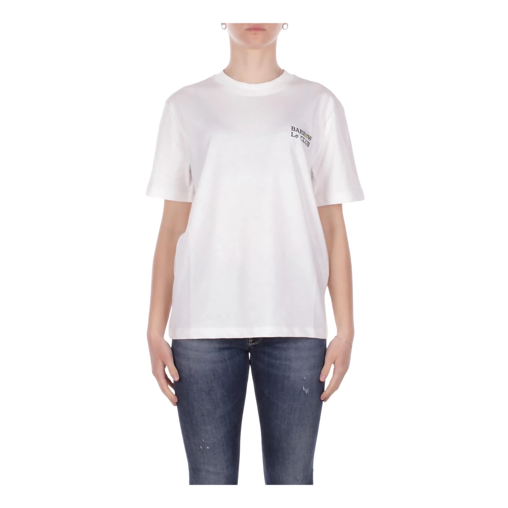 Barrow Women's Beige T-Shirts, M, Logo Front And Back T-Shirt