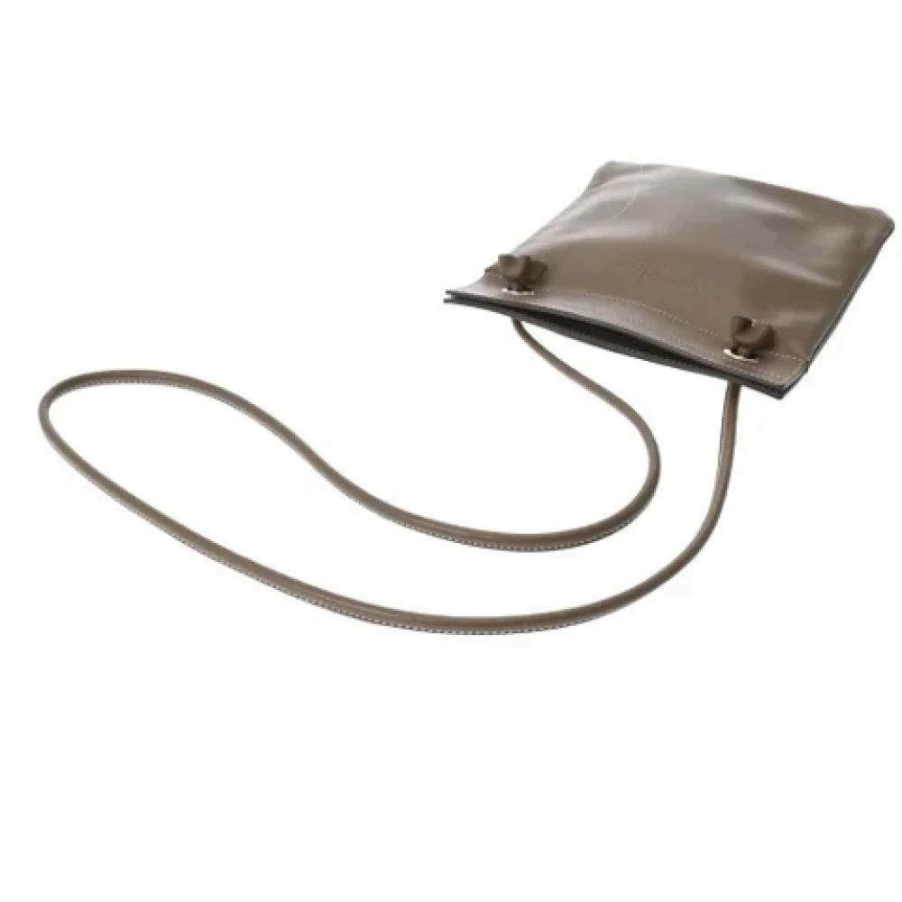 Hermès Vintage Pre-owned Leather shoulder-bags Gray Dames