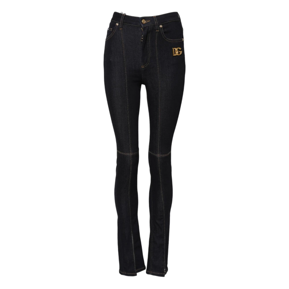 Dolce & Gabbana Women's Blue High Waist Skinny Denim Jeans