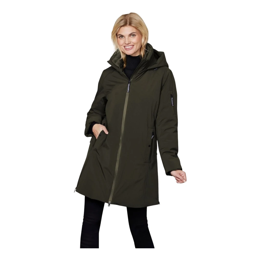 Junge Women's Green Parka - Parkas - M - Coats