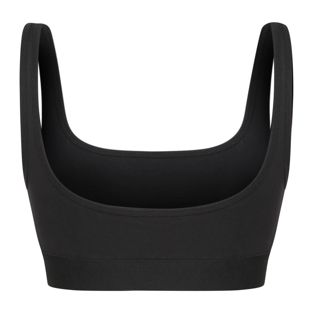 Marine Serre Mouwloze Katoenen Top met Maanlogo Black Dames