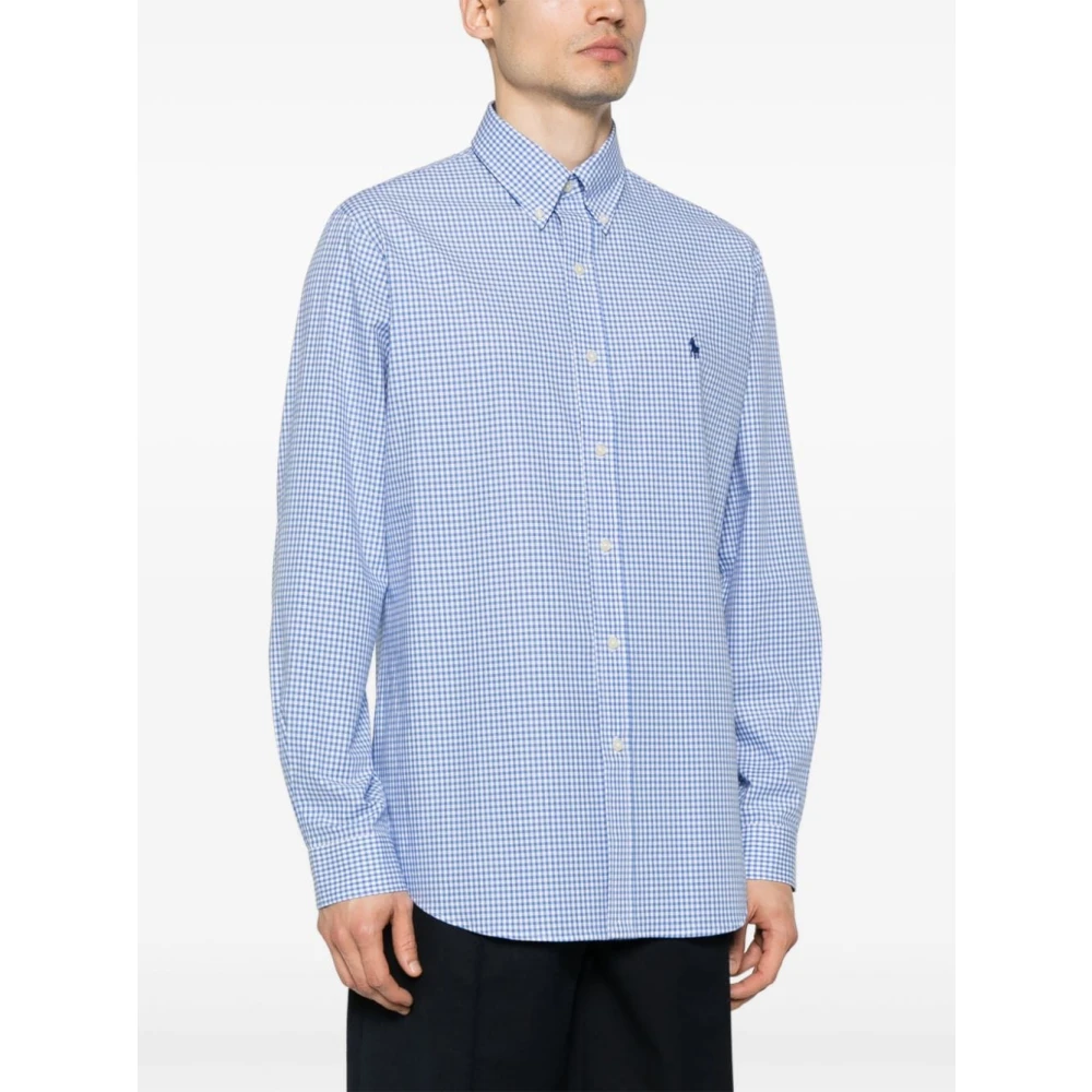 Polo Ralph Lauren Blauw geruite overhemd met ponyborduursel Blue Heren