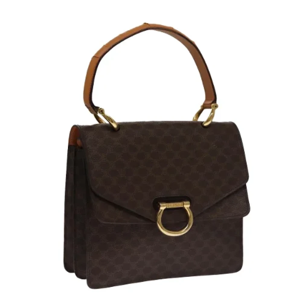 Celine Vintage Pre-owned Leather handbags Brown Dames