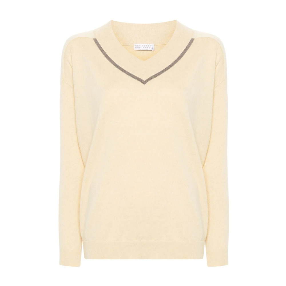 BRUNELLO CUCINELLI Casual Katoenen Jersey T-shirt Beige Dames