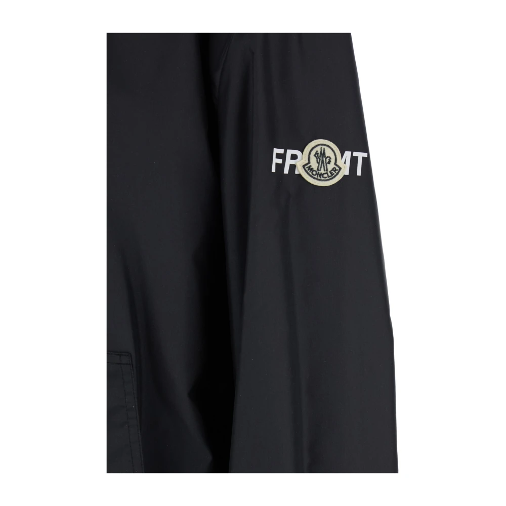 Moncler Zwarte Bomberjack met Maxi Print Black Heren