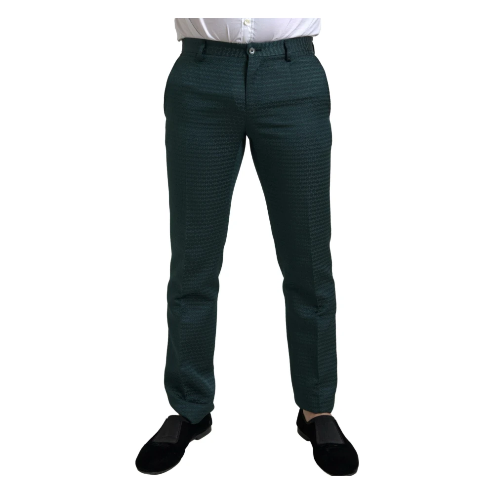Dolce & Gabbana Single Breasted Suits Green Heren
