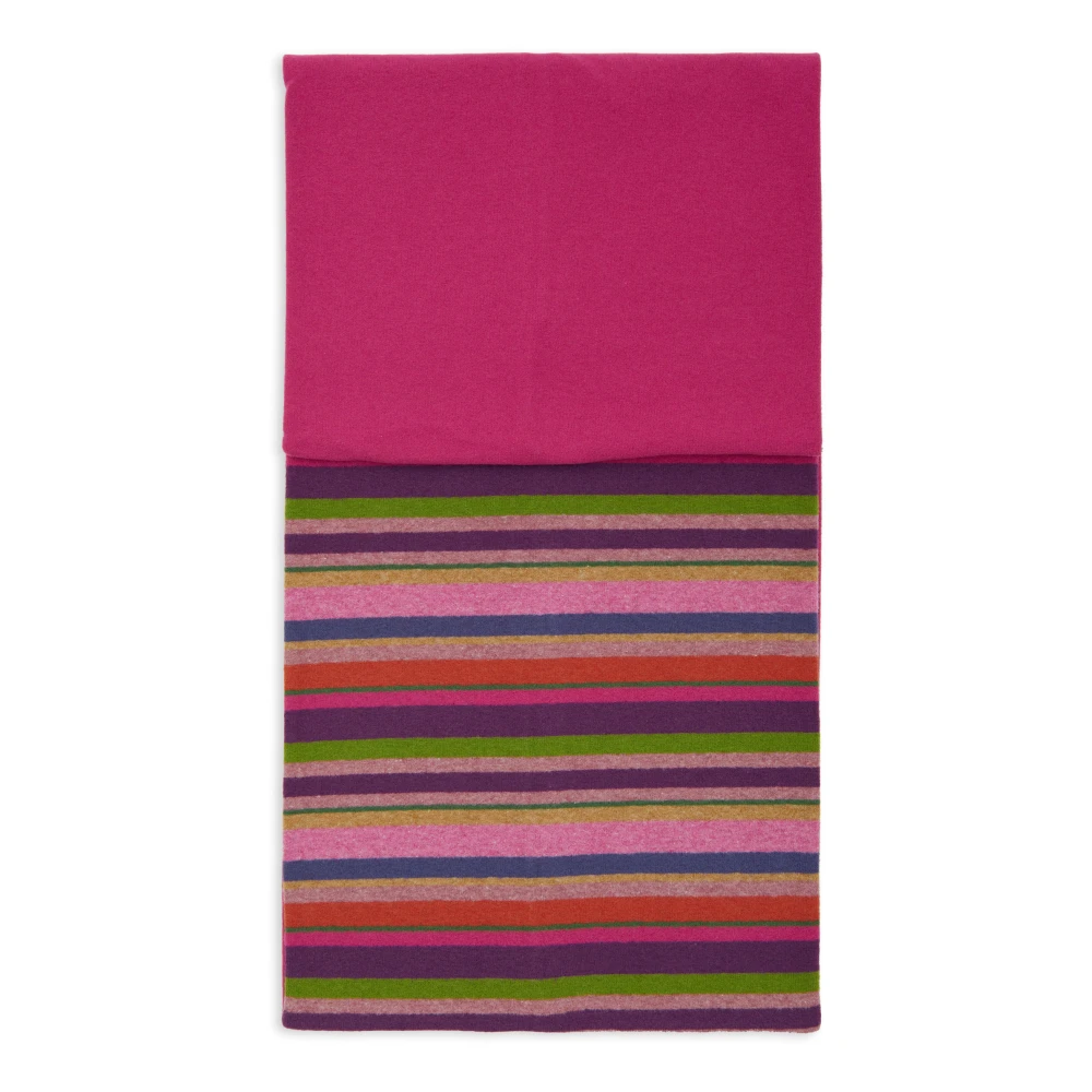 Gallo Unisex paarse fleece nekwarmer met veelkleurige strepen Multicolor Unisex