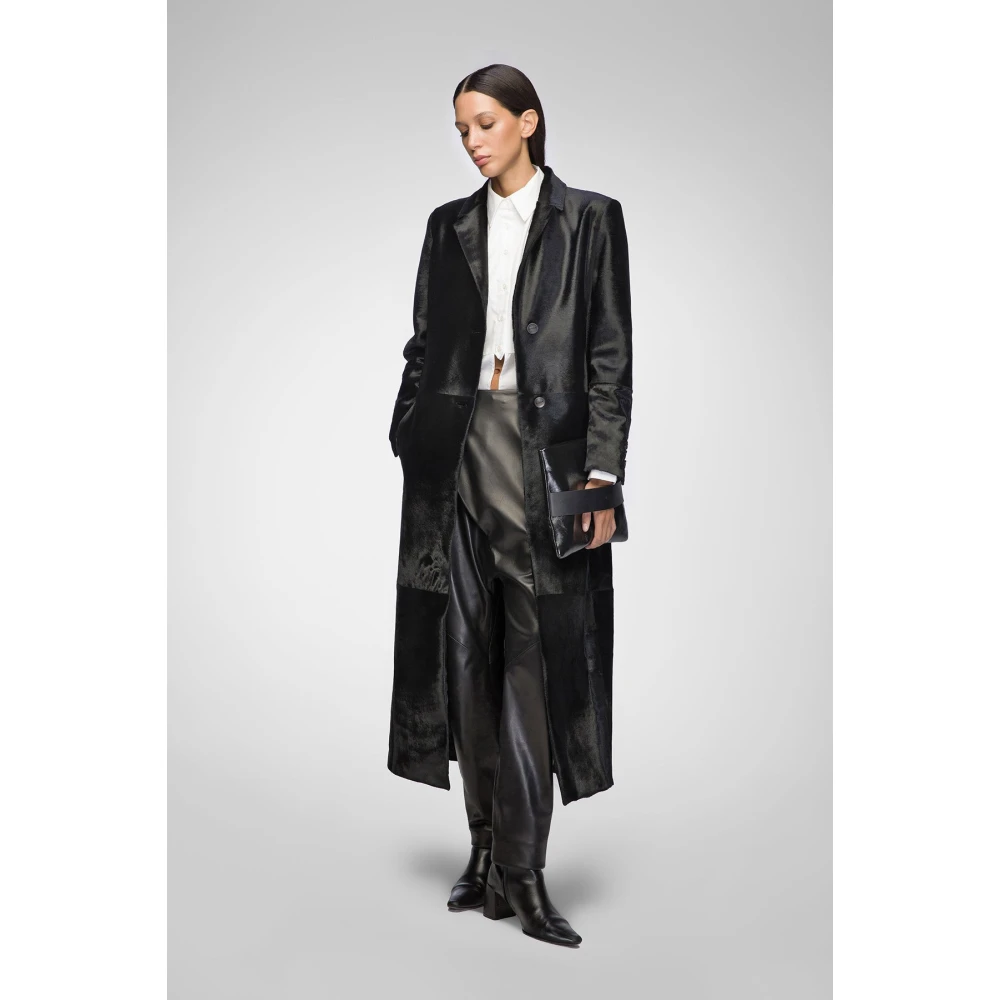 VSP Helene Zwarte Shearling Jas Black Dames
