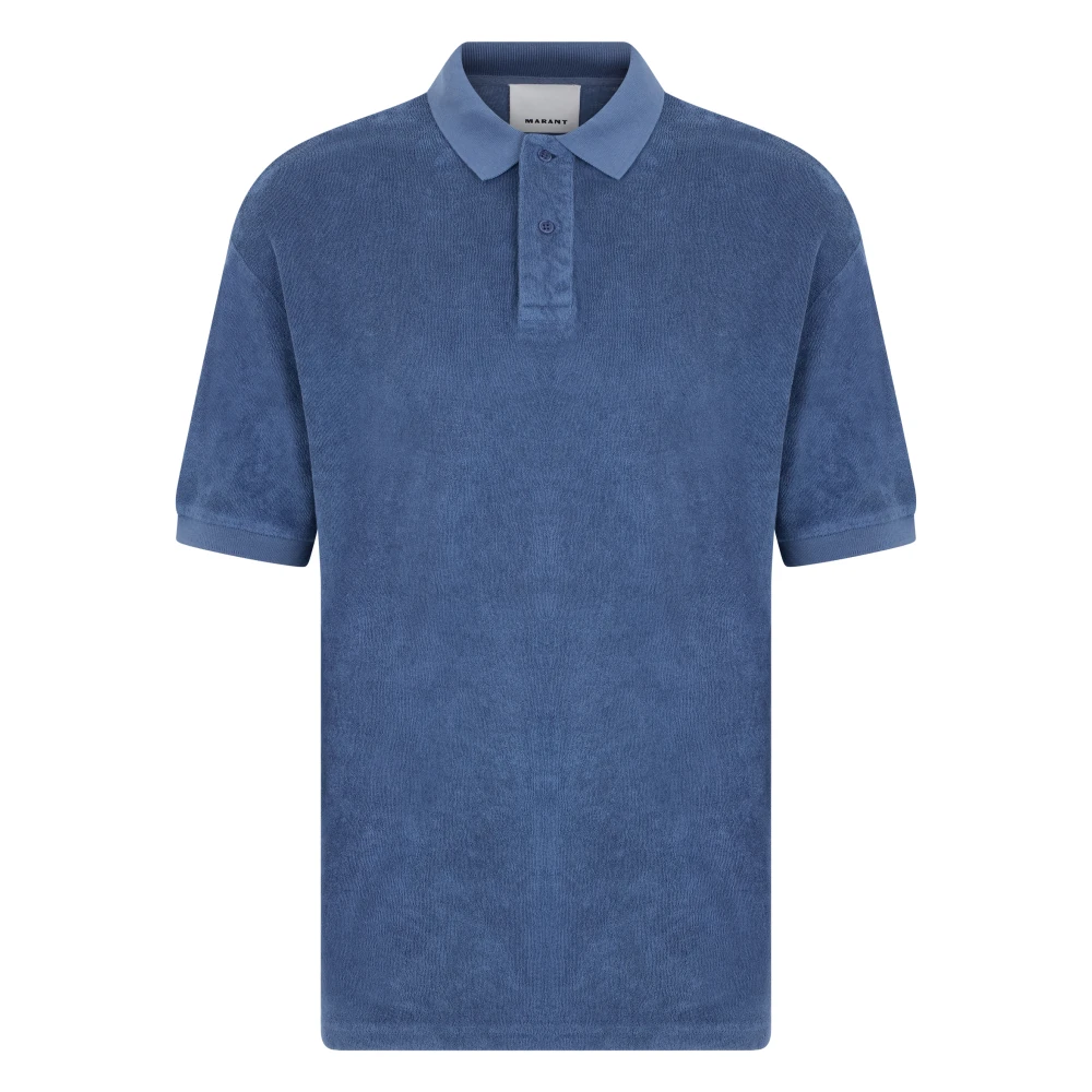 Isabel Marant Herr Blå Toppar M, Bomull, Short Sleeve Polo