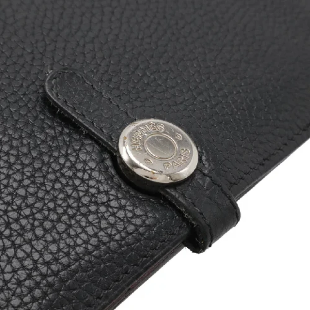 Hermès Vintage Pre-owned Leather wallets Black Dames