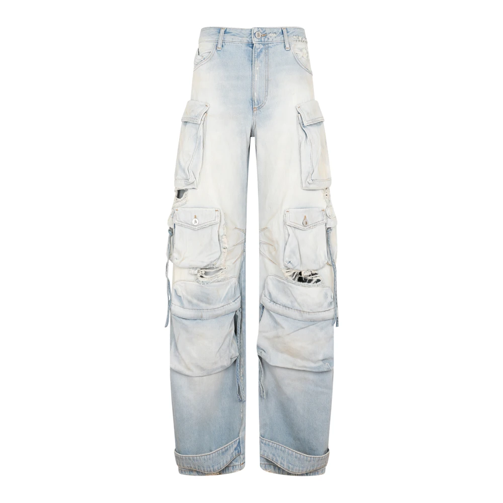 The Attico Fern Denim Broek in Lichtblauw Blue Dames
